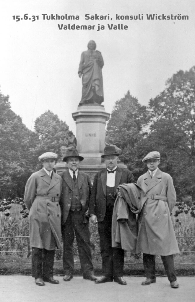 15.6.31 tukholma sakari, konsuli wickström valdemar ja valle