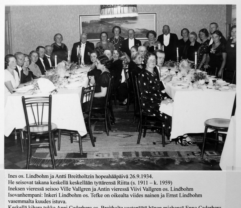 iines ja antti breitholtzin hoåpeahääpäivä 26.9.34